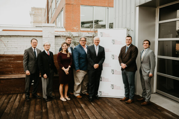 TUFF staff members celebrating an event at Bridgeside Point I in Pittsburgh, PA.