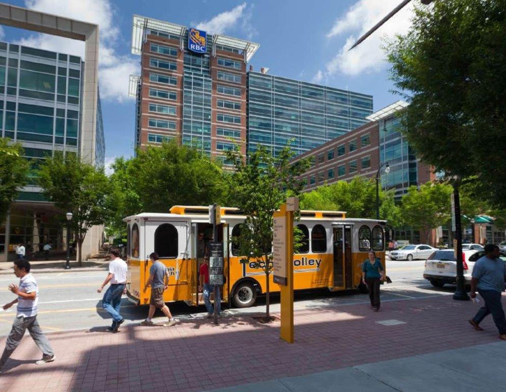 Georgia Tech Trolley at Tech Square Atlanta, Georgia